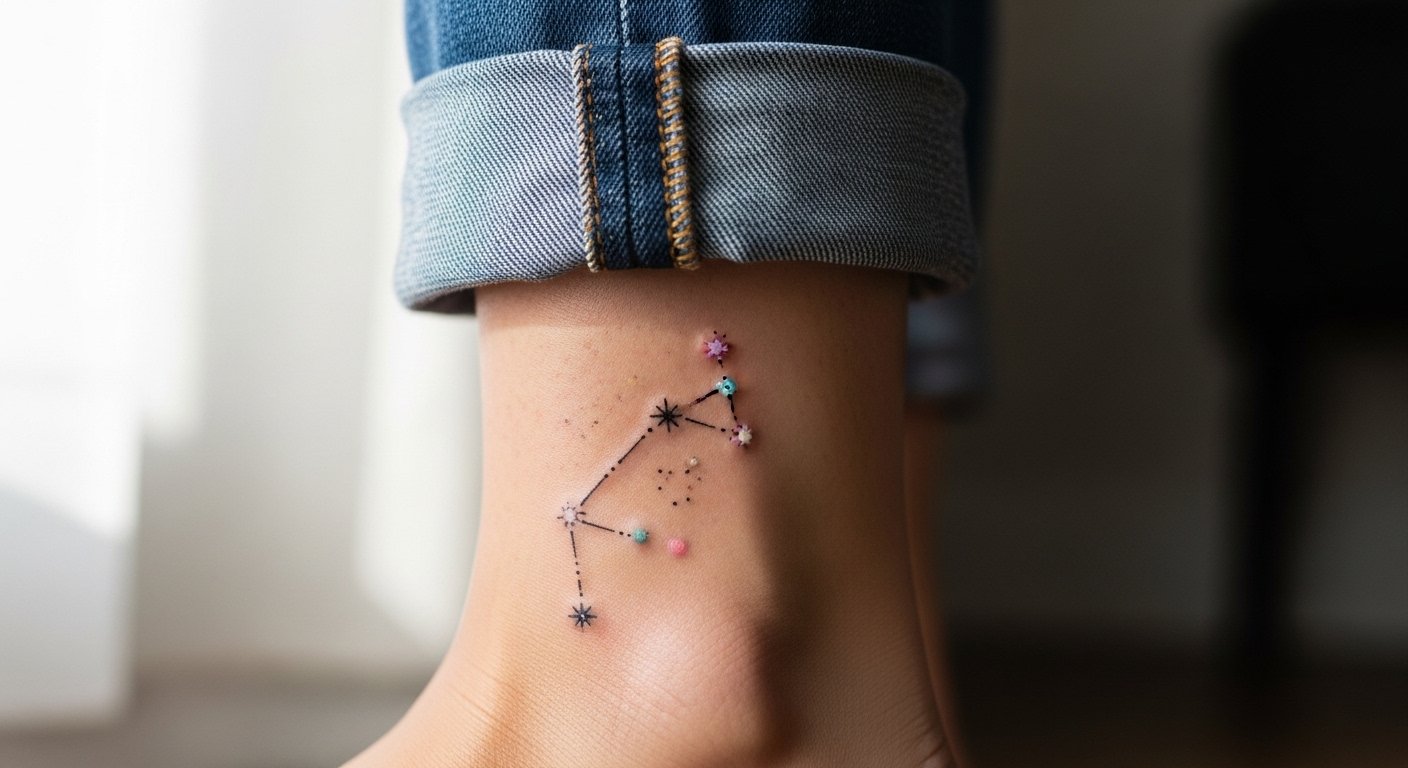 27 Colorful Minimal Tattoo Ideas That Feel Unique