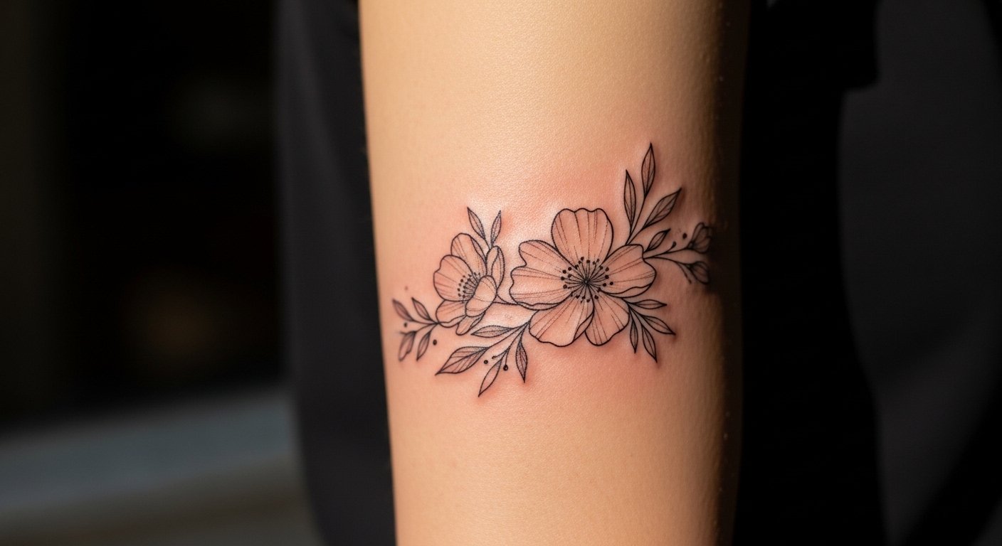 27 Fine Line Arm Cuff Tattoo Ideas
