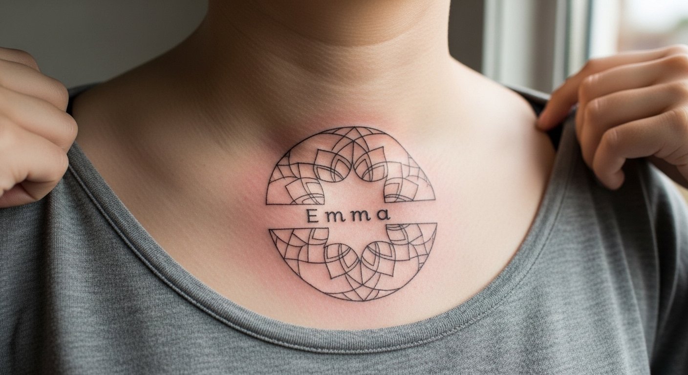 21 Geometric Kids Name Tattoo Ideas Mothers Will Love