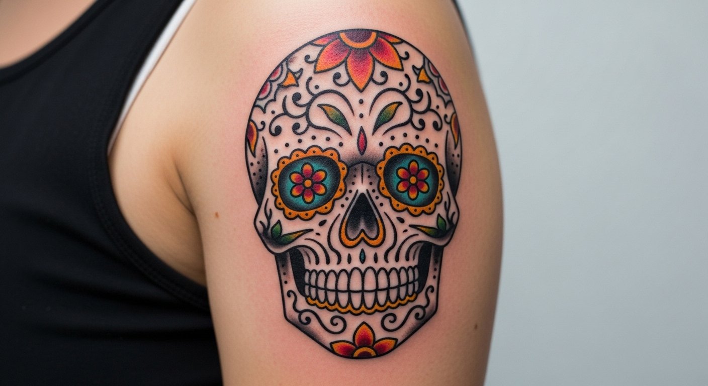 17 Cute Day Of The Dead Tattoo Ideas
