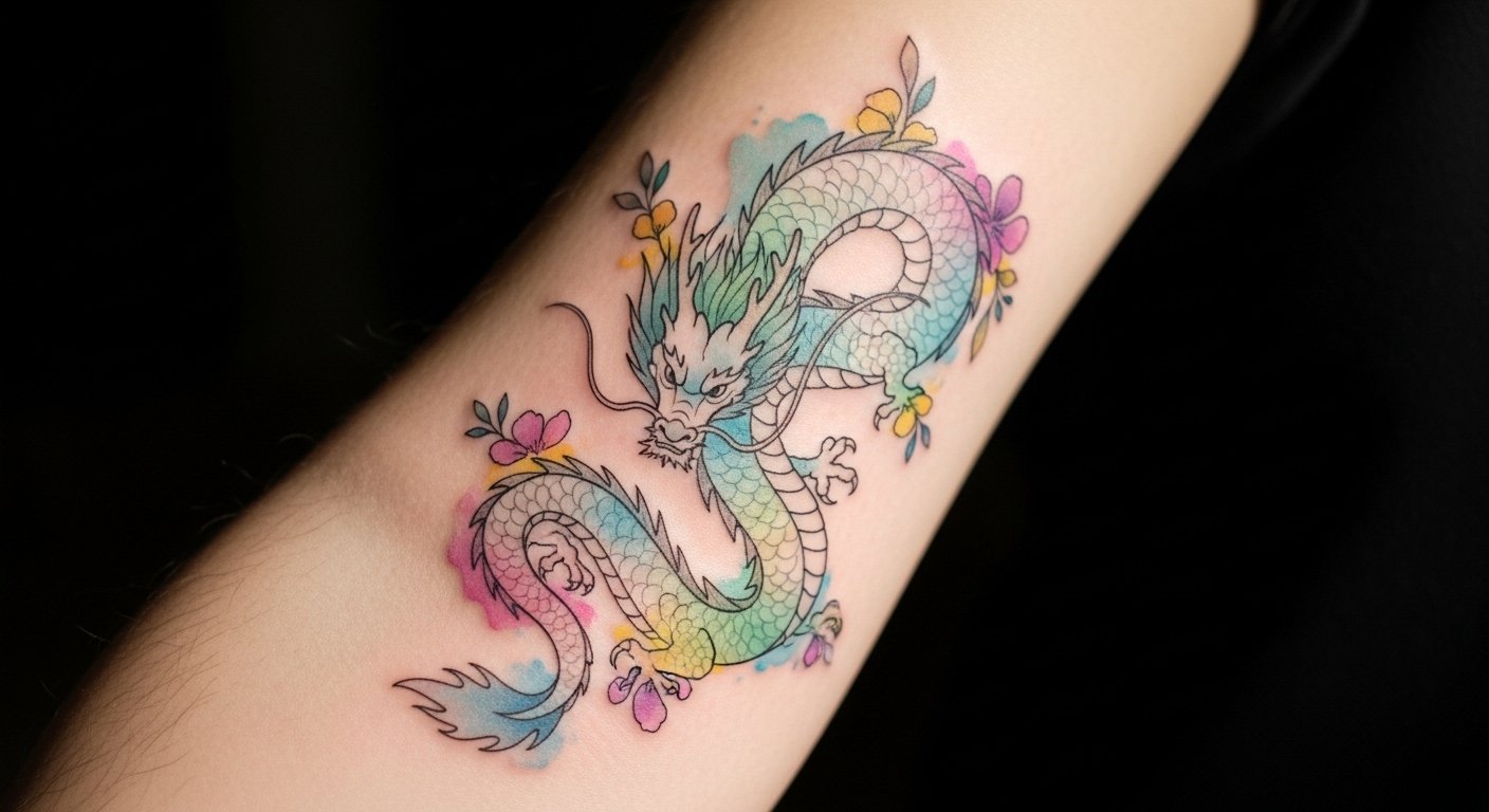 27 Dainty Asian Dragon Tattoo Designs