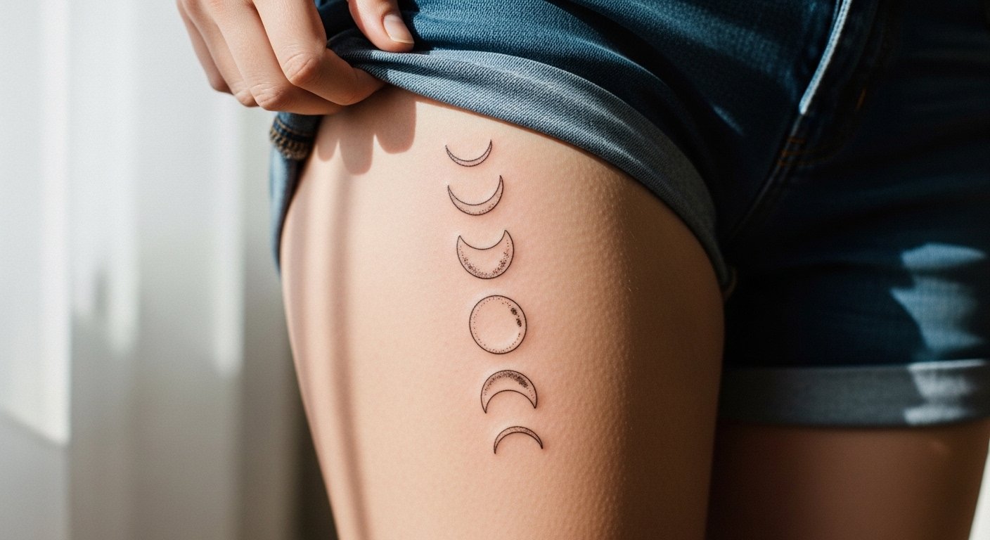 21 Geometric Under Buttcheek Tattoos for Women
