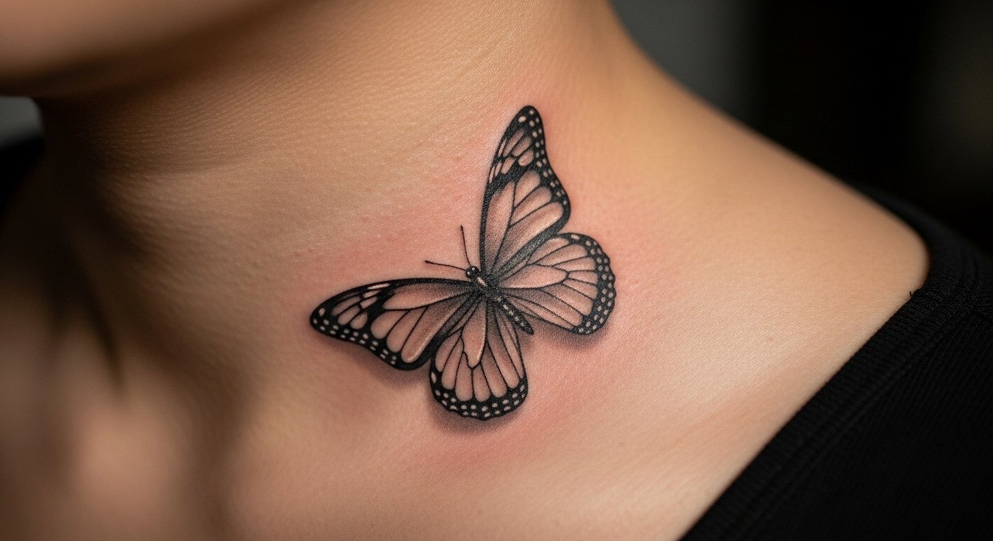 21 Pretty Butterfly Tattoo Design on Wrist
